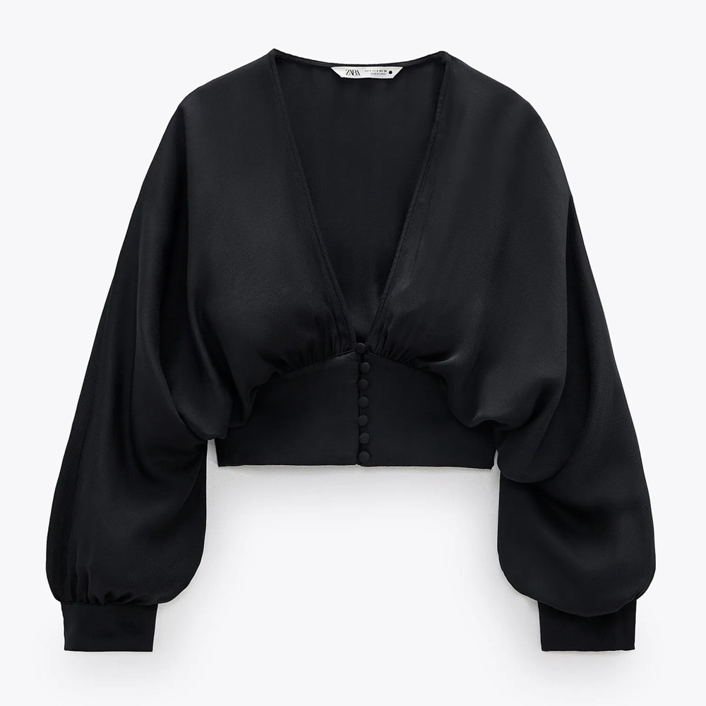 NWT Zara crop top with buttons